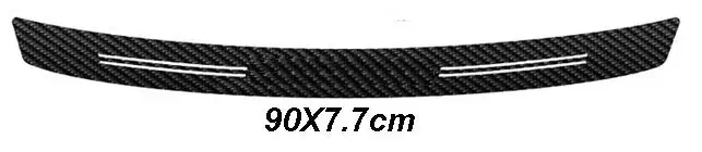 90X7.7cm Углеродного волокна наклейка на бампер для audi A1 A3 A4 A5 A6 A7 A8 Q1 Q3 Q5 Q7 TT B5 B6 B7 B8 B9 8P 8V 8L C6 C5 C7 4F - Название цвета: 90X7.7cm