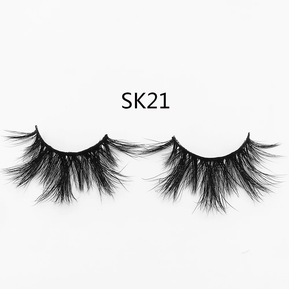 SK21 25 мм 3D норковые ресницы накладные ресницы крест-накрест Пышные ресницы для наращивания натуральные накладные ресницы инструменты для макияжа - Цвет: SK21