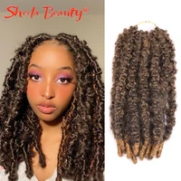 pre twisted distressed faux locs synthetic crochet hair hair extensions pre looped braids curl knot with ends 10 inch