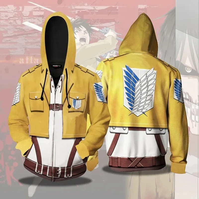 Обувь для косплея по аниме атака на Титанов (Shingeki no Kyojin) 3D толстовки с капюшоном