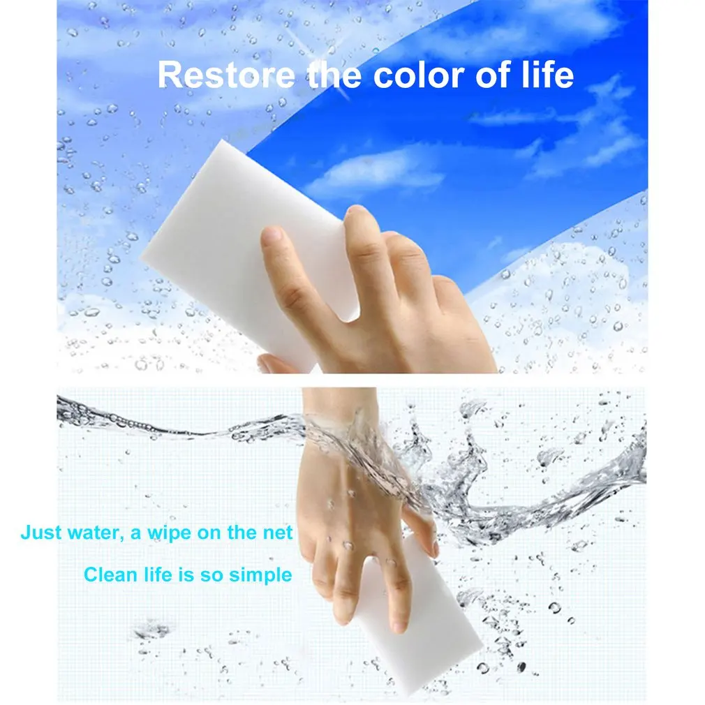 

New 100pcs White Multi-functional Magic Sponge Eraser Cleaner 100 x 60 x 20mm XD88