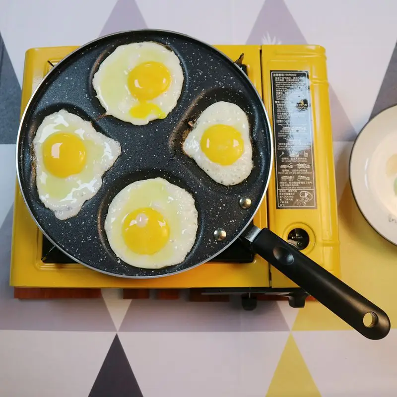 Антипригарная сковорода в форме сердца с четырьмя отверстиями омлет кастрюля