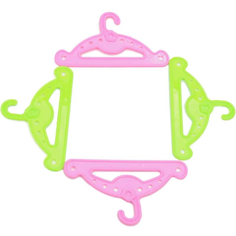 Куклы одежда аксессуары зеленый розовый пластиковый новорожденных вешалки