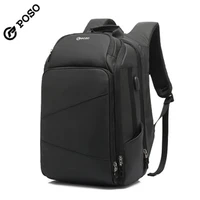 poso backpack 17 3inch usb large capacity anti theft laptop backpack nylon waterproof fashion business travel sports backpack