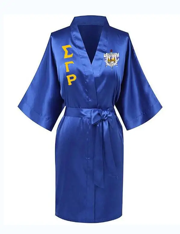 Шелковый банный халат с кружевом сатин SGR | Женская одежда