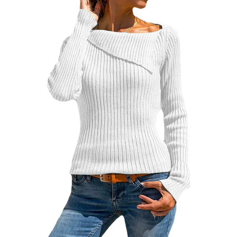 

VISNXGI Black Sweater Woman Knitted Pullovers Spring Autumn Winter Basic Female Tops Turn-down Collar Soft Warm Fashion Clothes