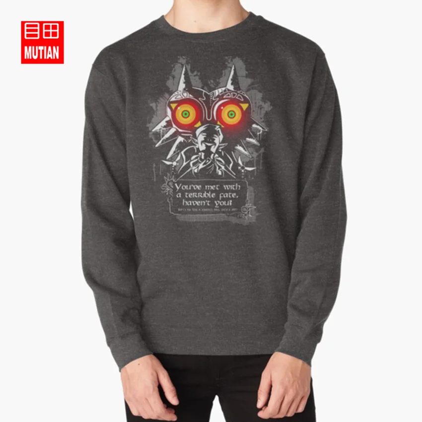 darkgrey-sweatshirt Majoras Mask-футболка со страшной фатой; толстовки с капюшоном; zelda majora mask majoras mask legend of zelda - Цвет: darkgrey-sweatshirt
