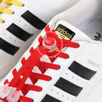 1 pair elastic laces sneakers round spring clasp shoe buckle shoelaces without ties kids adult quick lace rubber bands shoelace