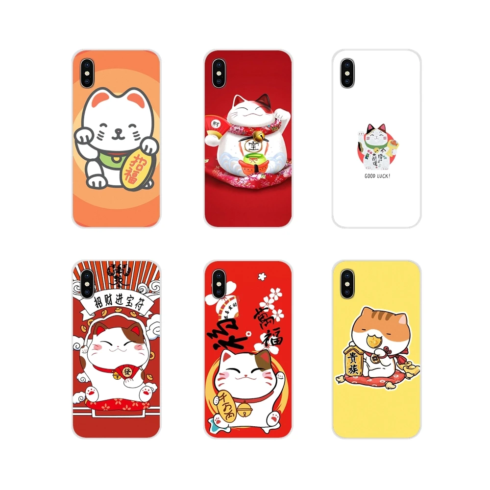 Прекрасный фестиваль удача везучий Кот прозрачный чехол дизайн для samsung Galaxy S3 S4 S5