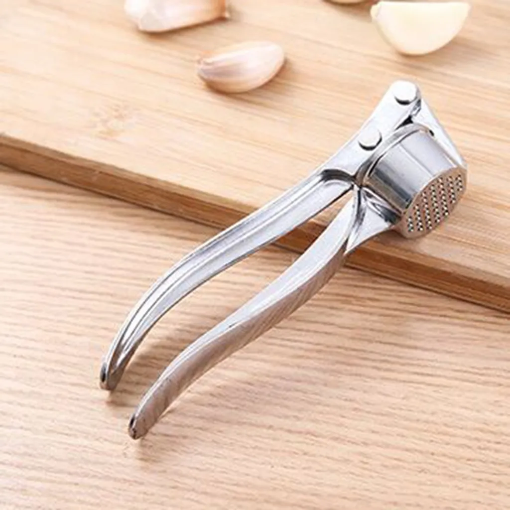 

Kitchen Gadget Garlic Press Stainless Steel Garlic Chopper Crusher Kitchen Vegetable Garlic Squeezer Masher Long Handle Mincer