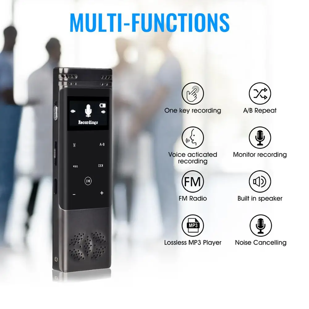 Профессиональный диктофон с голосовой активацией 8 ГБ 16 USB-ручкой Запись Mp3 Micro