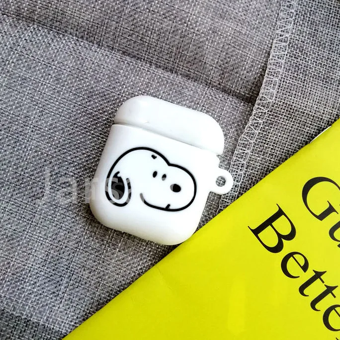 snoo Милый мультяшный беспроводной Чехол для наушников для Apple AirPods 2 Силиконовый чехол для зарядки наушников Защитный чехол для AirPods - Цвет: snoo