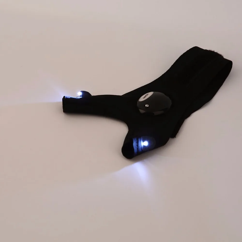 Светодиодная перчатка без пальцев светящаяся уличная рыбалка волшебный ремешок