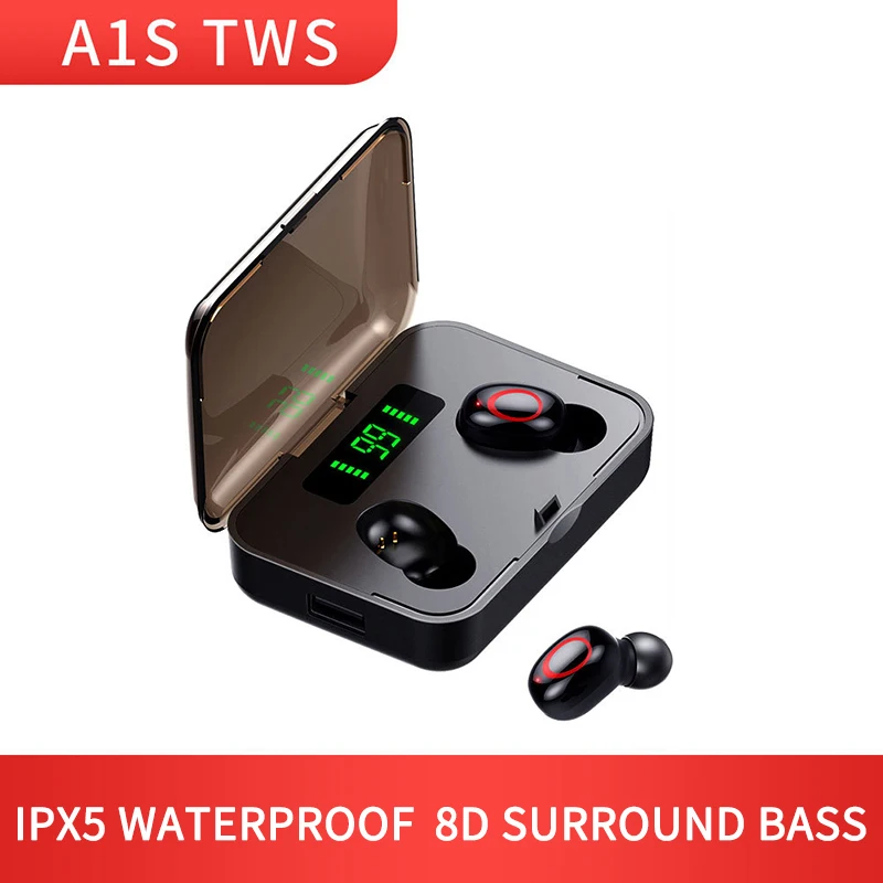 

TWS Digital Display Earbuds Bluetooth Headset Stereo Touch Wireless Headset Sports Earphone Sports Waterproof Earbuds Headsets