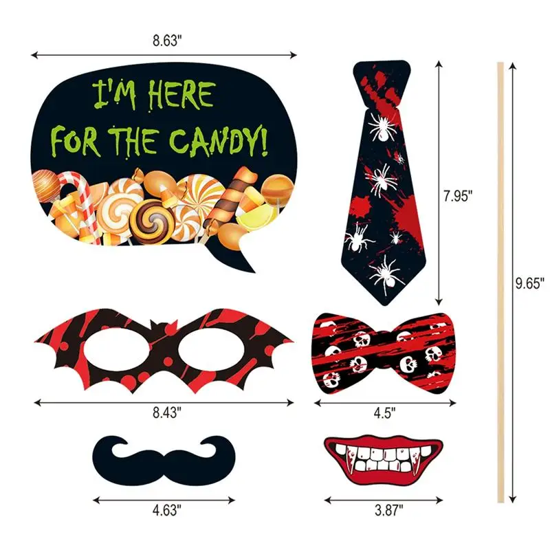 47 шт. реквизит для фотокамеры на Хэллоуин|Реквизиты фотобудки| |