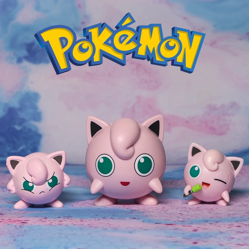 

TAKARA TOMY Pokemon WCT Pocket Monster Collection Jigglypuff Doll Gifts Toy Model Anime Figures Collect Ornaments