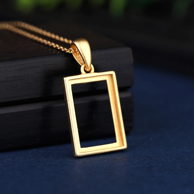 Женская серебряная подвеска 11x16 мм с кабошоном для принцессы подходит оправы из