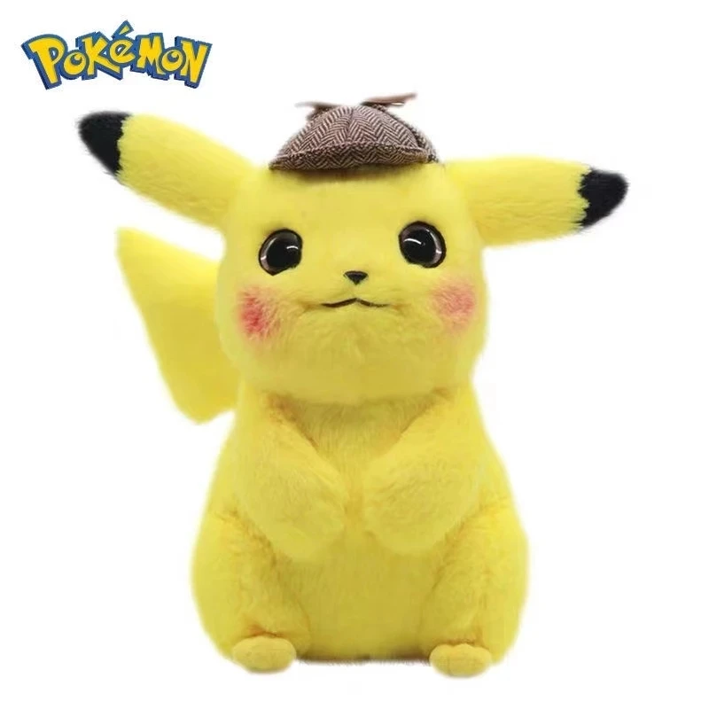 ТАКАРА ТОМИ Аниме Покемон Плюшевые игрушки Детектив Пикачу Покемон Куклы День рождения Рождество Подарки Детям