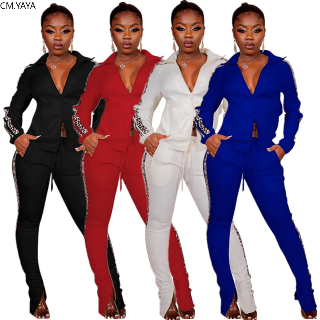 Зимний женский спортивный костюм с длинным рукавом топ отложным воротником и