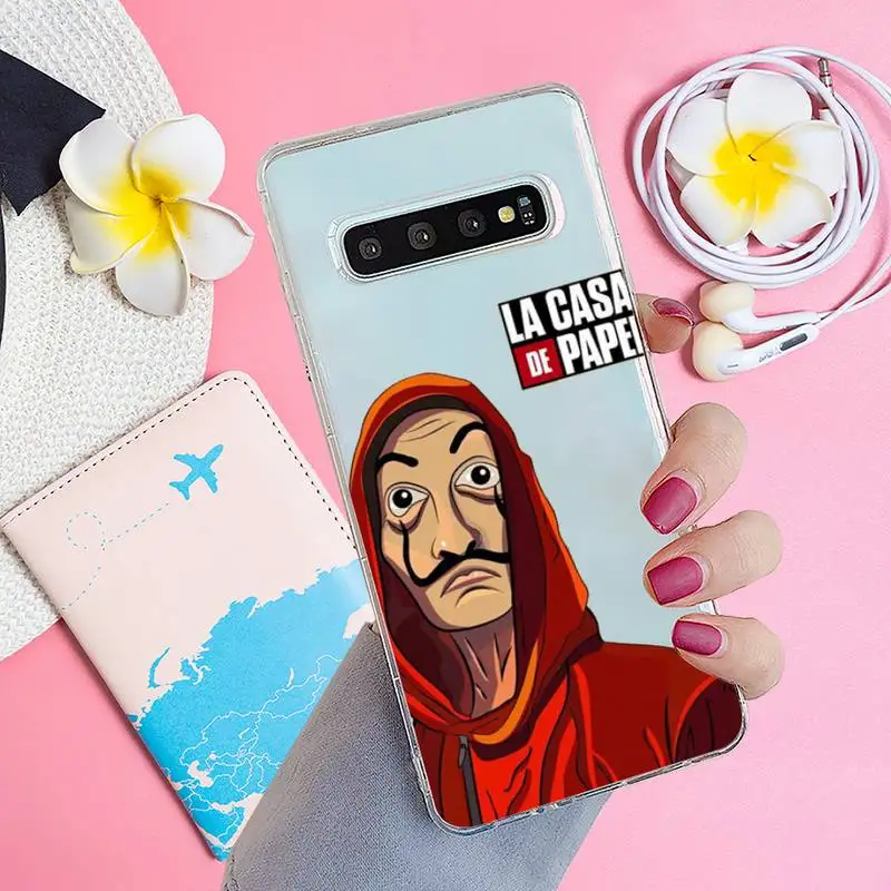 

Spain TV Money Heist House Paper Phone Case Transparent for samsung A 21s 50 71 S 8 9 20 20fe note 10 20 ultra plus