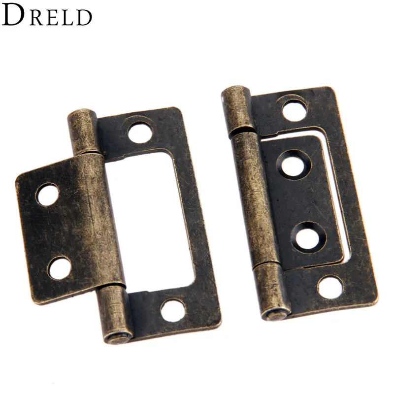 Мебельные петли DRELD 2 шт. 50x24 мм дверные для шкафа ящика античные декоративные