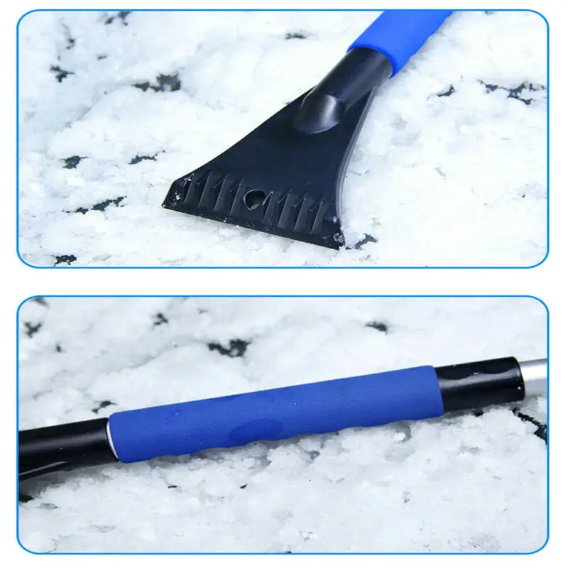 Выдвижная щетка для снега 2 в 1 лопатка размораживания Удлиняемая со скребком