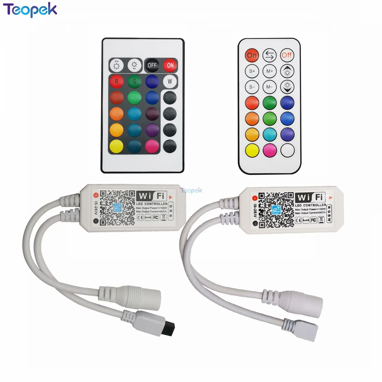 

Magic Home Wireless WiFi Controller,RGB/RGBW IR RF LED Controller For WS2811 WS2812B Pixel LED Strip DC5V 12V 24V