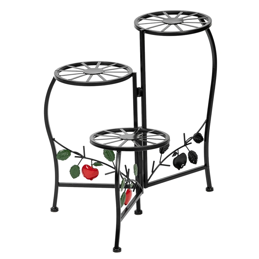 

Household Wrought Iron Multi-layer Plant stand Fence Rack Balcony Indoor Garden Flower Pot Shelf Detachable