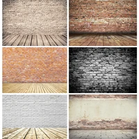 vinyl custom vintage brick wall wooden floor photography backdrops photo background studio prop 21712 yxzq 02