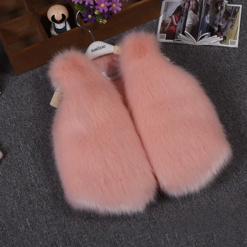 Жилет для девочки осенне зимний из искусственного меха 13 цветов|girl clothes|girl gluevest