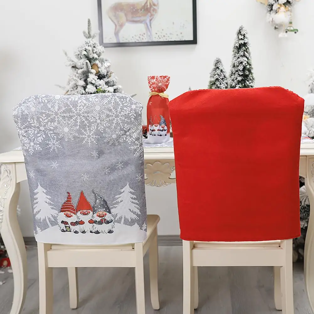 

[ Ready Stock ] Christmas Non-woven Chair Cover Cartoon Old Man Party Decoration Ornament Chair Back Covers Xmas Decor