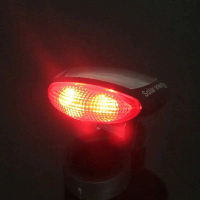 

10pcs Solar Bicycle LED Safety Warning Red Lamp Taillight Rear Light Bike Accessories Dropshipping