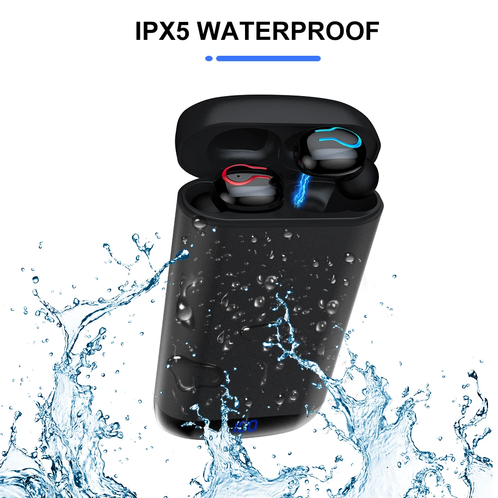 Q66 мини наушники вкладыши TWS беспроводные обеспечивают защиту от V5.0 Bluetooth HD стерео