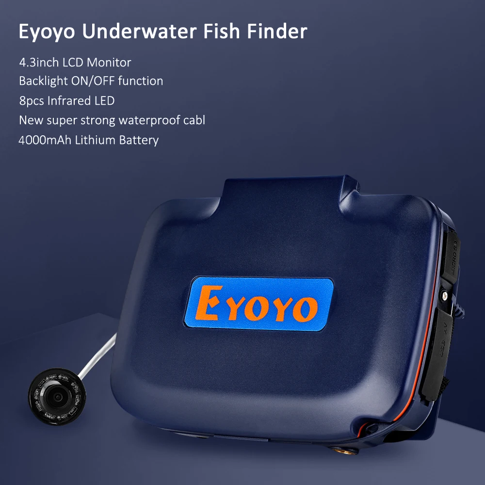 Eyoyo 7HCS оригинальный 4 3 &quot20 М Подводная Рыбалка Камера 8 шт. инфракрасный