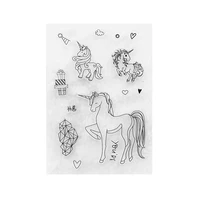 ss creativity unicorn scrapbook transparent clear stamp paper crafting suppliers 2021 new arrival cardmaking silicon diy stamps