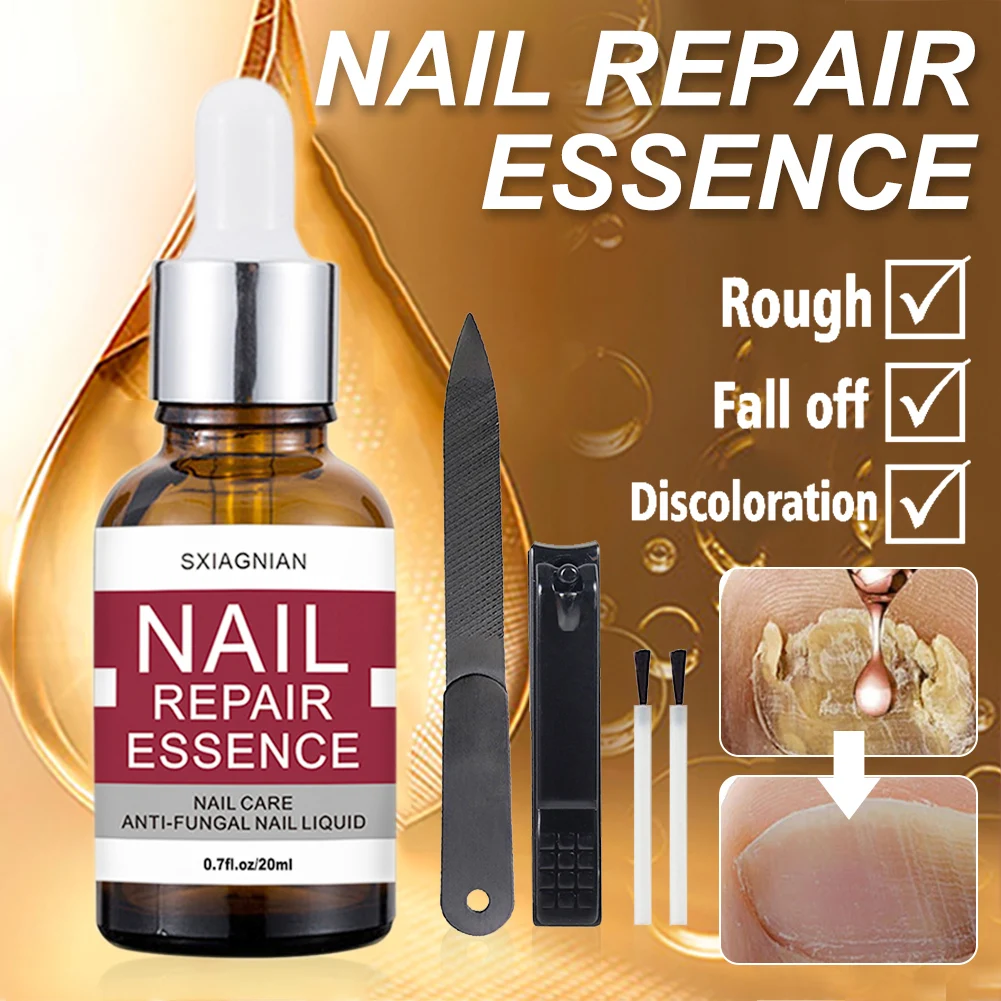 Nail Repair Essence Nail Fungus Treatment for Cracked Rough Fungal Nails Strengthen Damaged Nails of Fingernails Toenails