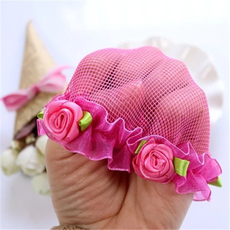 Милая повязка на голову с цветами для девочек бейсболка сеточкой и регулируемым