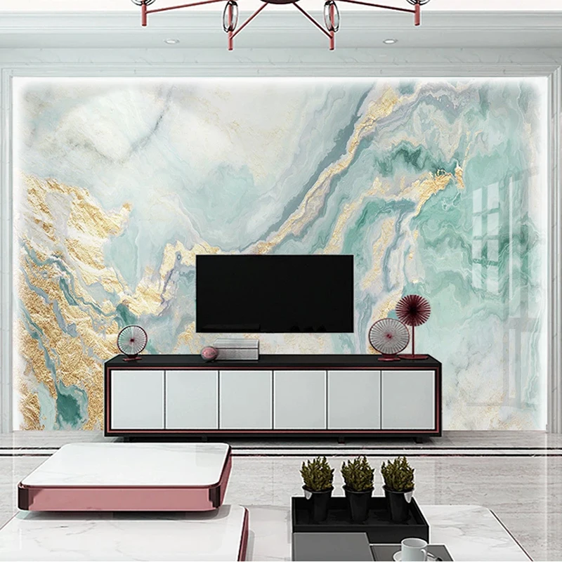 Настенные обои на заказ современный светильник роскошный позолоченный