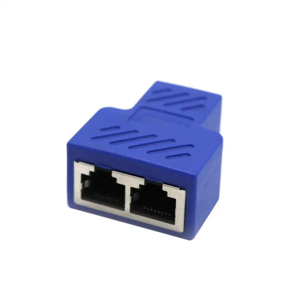 Новый разветвитель кабеля Ethernet с 1 на 2 каналами удлинитель локальной сети для