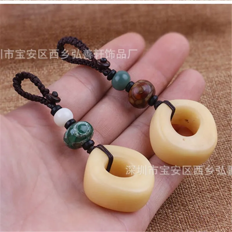 Креативный брелок для ключей на удачу ручная работа подвеска в виде козьей кости