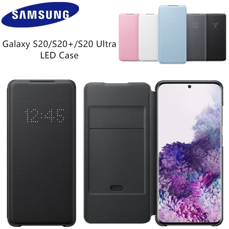 

Оригинальный умный светодиодный кожаный чехол Samsung для Samsung Galaxy S20 Plus S20 + S20 Ultra 5G Чехол-книжка для телефона EF-NG980