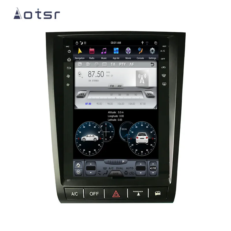 AOTSR чистый Android 9,0 Tesla стиль PX6 wifi Автомобильный gps навигатор для Lexus GS GS300 GS460 GS450 GS350 мультимедийный плеер SWC
