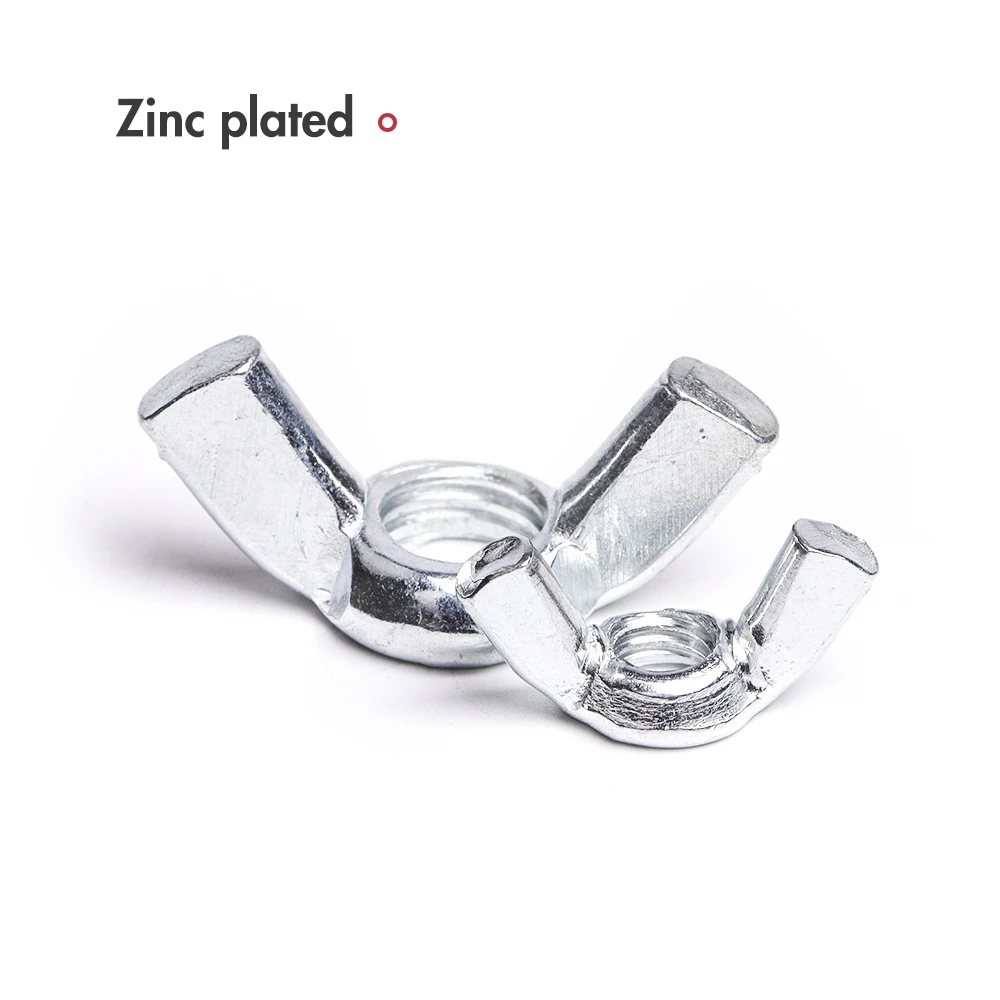 304 Stainless Steel Butterfly Wing Nut M3 M4 M5 M6 M8 M10 M12 1/2/5/10 Pcs Metric Threaded Zinc Plated Wingnut Ram Screw Nuts |