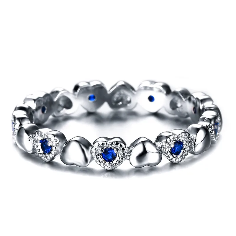 Женское Винтажное кольцо из серебра 90% пробы с маленьким черным синим и зеленым