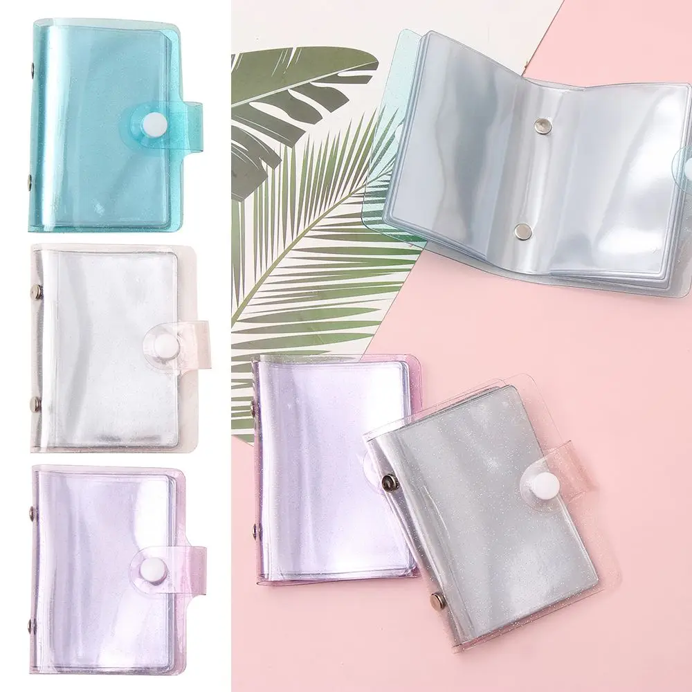 

Цветной фотоальбом желе для мини-карты, фотоальбом с наклейками, мини фотоальбом, альбом для фотоаппарата Instax, прозрачные блестящие держате...