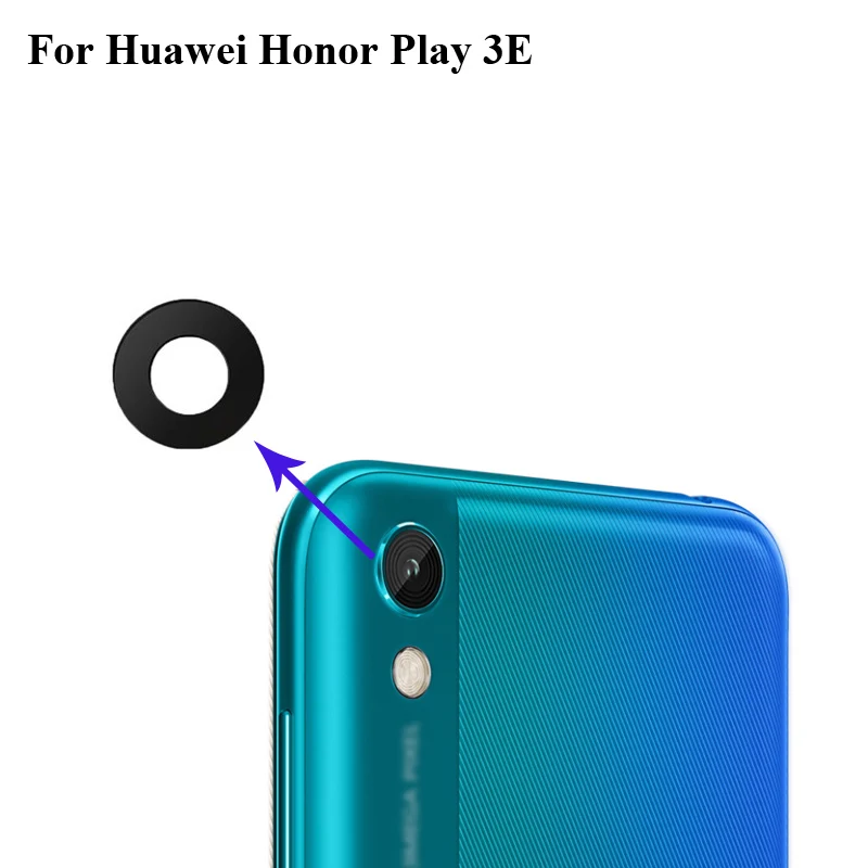 

2PCS High quality For Huawei Honor Play 3e 3 E Back Rear Camera Glass Lens test good Replacement Parts For Huawei Honor Play3e