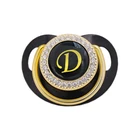 грызунки силиконовые пустышка для младенца соска для младенца 2021 Золотой держатель для соски, украшенный черным 26 наименованием, роскошная Соска-пустышка, подарок для новорожденного, роскошные соски-пустышки