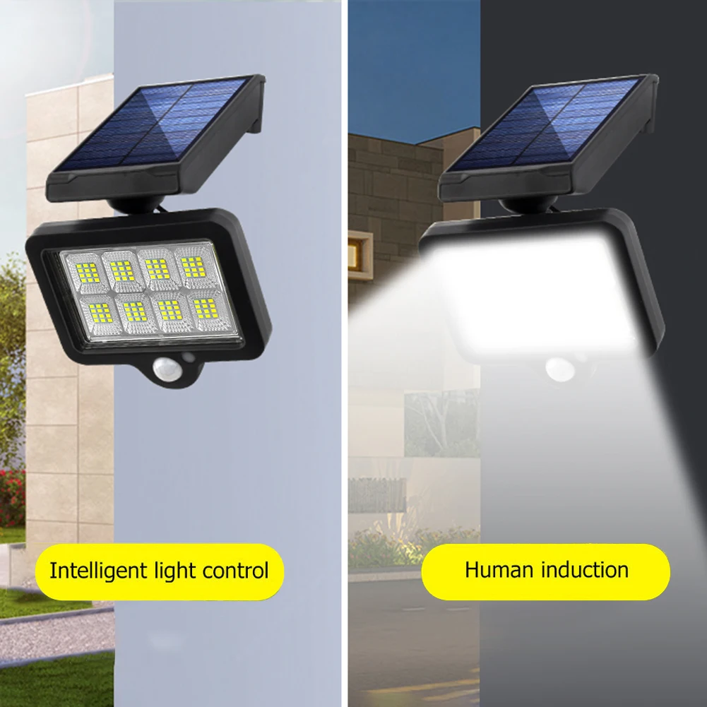 

Solar Powered Motion Sensor Outdoor Wall Light Waterproof LED Garden Park Lighting Courtyard Porch Fence Driveway Street Lamp