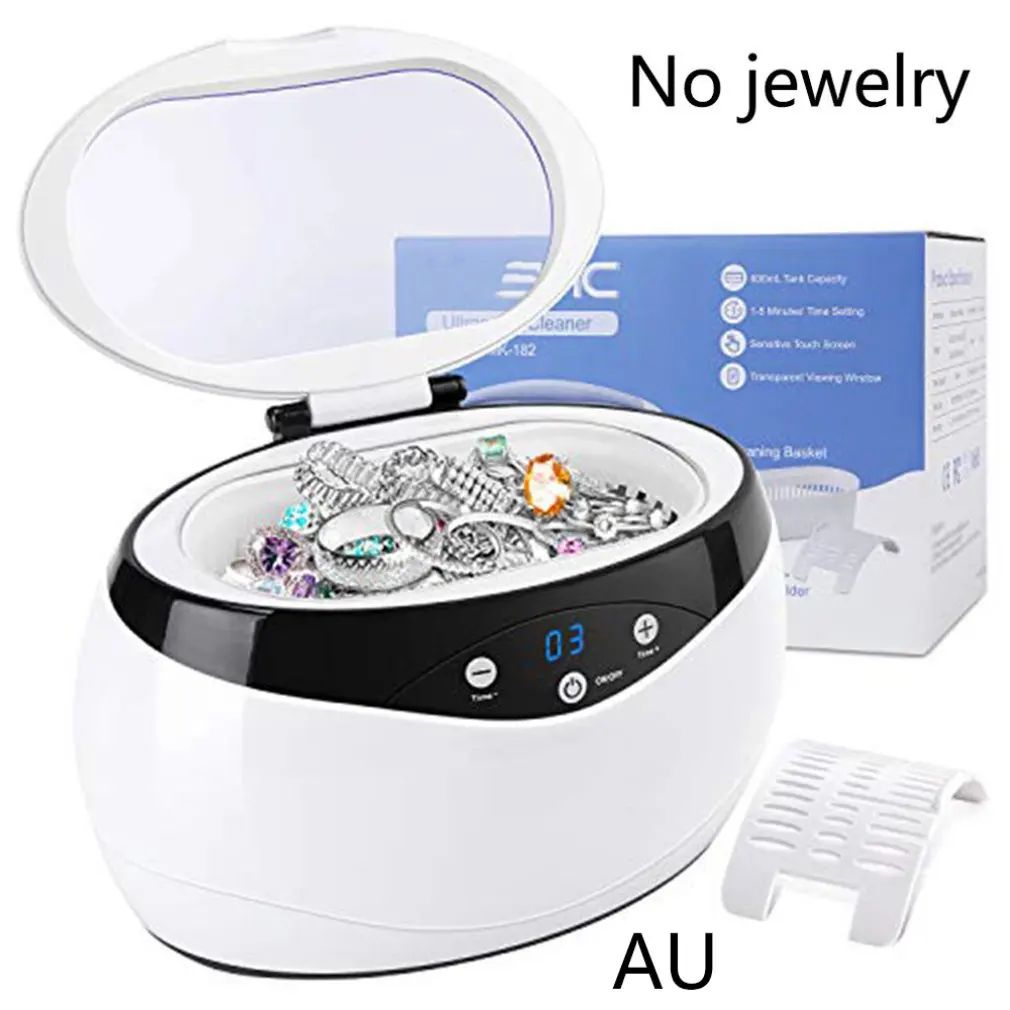

Mini Ultrasonic Jewelry Cleaner Mini Portable Jewelry Cleaner Electric Eyeglass Cleaner White Ultrasonic Cleaner Household