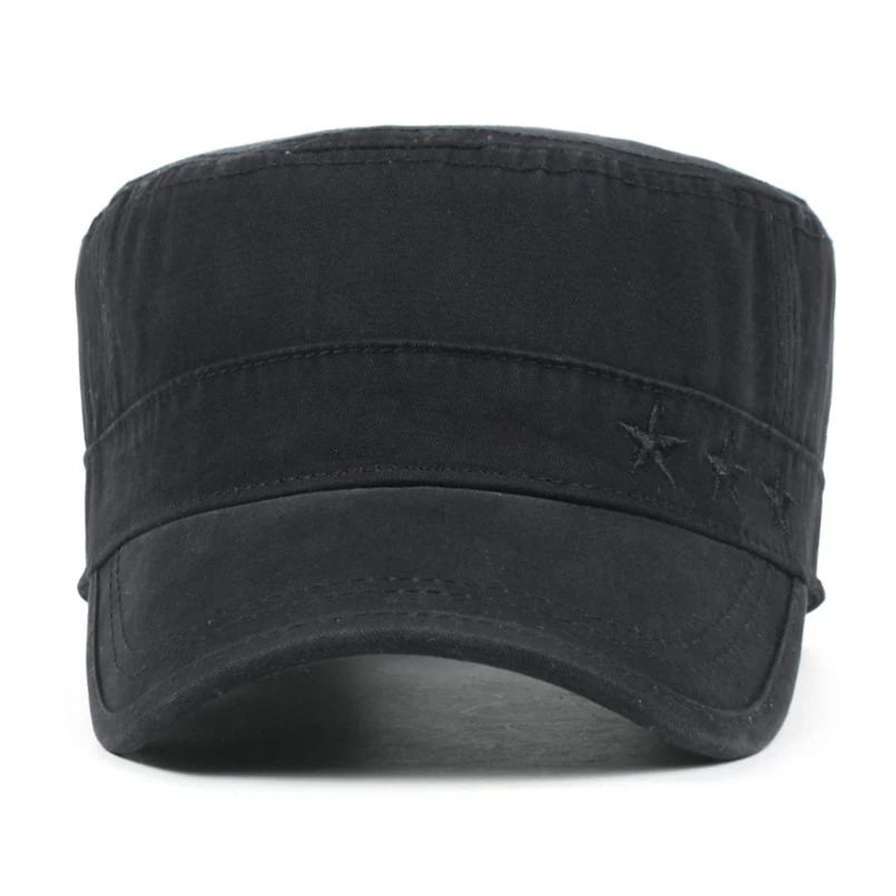 Мужская винтажная армейская шапка черная или серая военная из 100% хлопка с